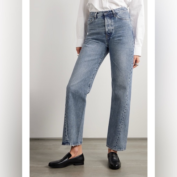 Toteme Twisted Seam High Rise Cropped Ankle Soft 100% Cotton Denim 25/25 Luxury - Picture 16 of 16